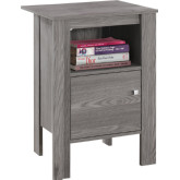 Accent Table / Nightstand w/ Storage in Grey